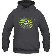 Load image into Gallery viewer, Legend Of Zelda Triforce Logo Paint Splatter Hooded Sweatshirt
