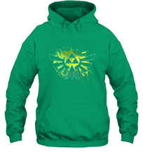 Load image into Gallery viewer, Legend Of Zelda Triforce Logo Paint Splatter Hooded Sweatshirt
