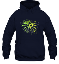 Load image into Gallery viewer, Legend Of Zelda Triforce Logo Paint Splatter Hooded Sweatshirt
