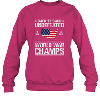 Load image into Gallery viewer, Back To Back Undefeated World War Champs Gift Crewneck Sweatshirt
