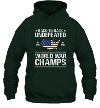 Load image into Gallery viewer, Back To Back Undefeated World War Champs Gift Hooded Sweatshirt
