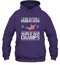 Load image into Gallery viewer, Back To Back Undefeated World War Champs Gift Hooded Sweatshirt
