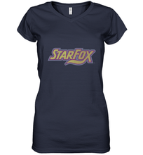 Load image into Gallery viewer, Star fox Vintage Distressed Game Logo Women's V-Neck T-Shirt

