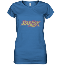 Load image into Gallery viewer, Star fox Vintage Distressed Game Logo Women's V-Neck T-Shirt

