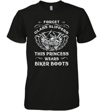 Load image into Gallery viewer, Forget glass slippers this princess wears biker boots Men's Premium T-Shirt
