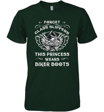 Load image into Gallery viewer, Forget glass slippers this princess wears biker boots Men's Premium T-Shirt
