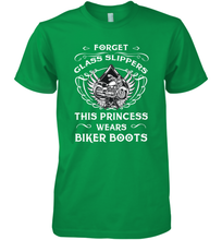 Load image into Gallery viewer, Forget glass slippers this princess wears biker boots Men's Premium T-Shirt
