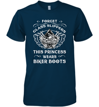 Load image into Gallery viewer, Forget glass slippers this princess wears biker boots Men's Premium T-Shirt
