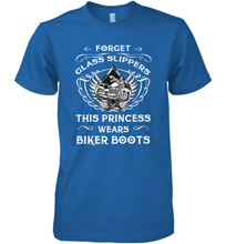 Load image into Gallery viewer, Forget glass slippers this princess wears biker boots Men's Premium T-Shirt
