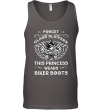 Load image into Gallery viewer, Forget glass slippers this princess wears biker boots Men's Tank Top
