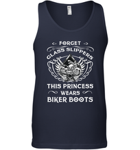 Load image into Gallery viewer, Forget glass slippers this princess wears biker boots Men's Tank Top
