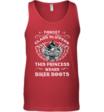 Load image into Gallery viewer, Forget glass slippers this princess wears biker boots Men's Tank Top
