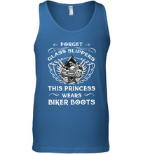 Load image into Gallery viewer, Forget glass slippers this princess wears biker boots Men's Tank Top
