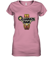Load image into Gallery viewer, Star Trek DS9 Quark's Bar Vintage Logo Women's V-Neck T-Shirt
