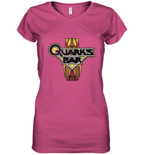 Load image into Gallery viewer, Star Trek DS9 Quark's Bar Vintage Logo Women's V-Neck T-Shirt
