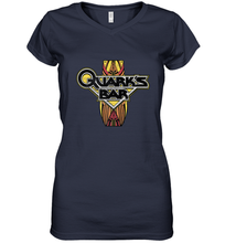 Load image into Gallery viewer, Star Trek DS9 Quark's Bar Vintage Logo Women's V-Neck T-Shirt
