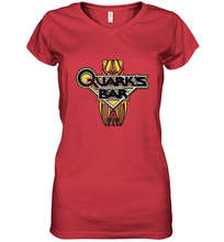 Load image into Gallery viewer, Star Trek DS9 Quark's Bar Vintage Logo Women's V-Neck T-Shirt
