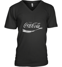 Load image into Gallery viewer, Coca Cola Vintage White Enjoy Logo Men's V-Neck
