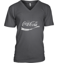 Load image into Gallery viewer, Coca Cola Vintage White Enjoy Logo Men's V-Neck
