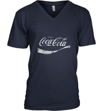 Load image into Gallery viewer, Coca Cola Vintage White Enjoy Logo Men's V-Neck
