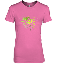Load image into Gallery viewer, Legend Of Zelda Triforce Logo Paint Splatter Women's Premium T-Shirt
