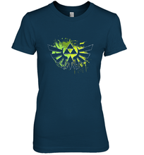 Load image into Gallery viewer, Legend Of Zelda Triforce Logo Paint Splatter Women's Premium T-Shirt
