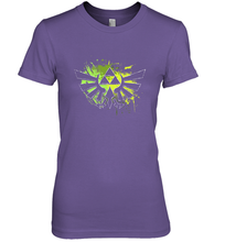 Load image into Gallery viewer, Legend Of Zelda Triforce Logo Paint Splatter Women's Premium T-Shirt
