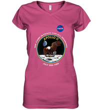 Load image into Gallery viewer, NASA Apollo 11 Moon Landing Women's V-Neck T-Shirt
