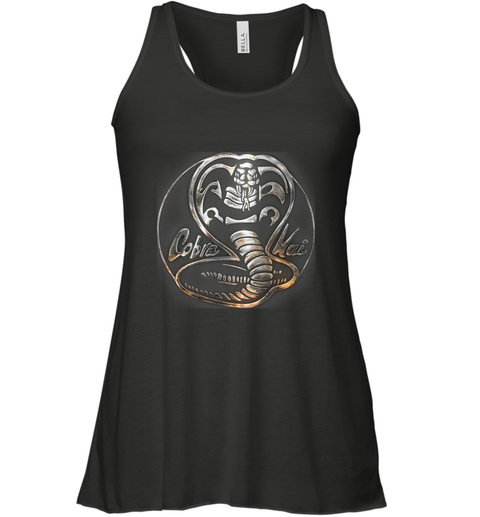 Cobra Kai Rusted Steel Snake Logo Women's Racerback Tank