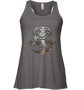 Cobra Kai Rusted Steel Snake Logo Women's Racerback Tank