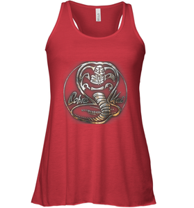 Cobra Kai Rusted Steel Snake Logo Women's Racerback Tank