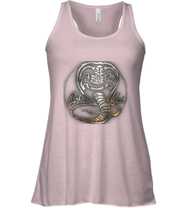 Cobra Kai Rusted Steel Snake Logo Women's Racerback Tank