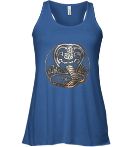 Cobra Kai Rusted Steel Snake Logo Women's Racerback Tank