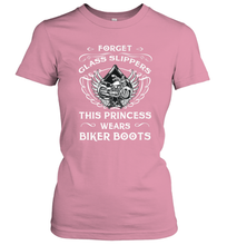 Load image into Gallery viewer, Forget glass slippers this princess wears biker boots Women's T-Shirt
