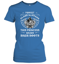 Load image into Gallery viewer, Forget glass slippers this princess wears biker boots Women's T-Shirt
