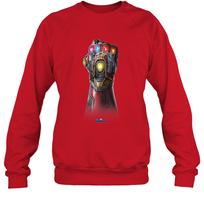 Load image into Gallery viewer, Marvel Avengers Endgame Infinity Stone Gauntlet Color Logo Crewneck Sweatshirt
