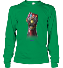 Load image into Gallery viewer, Marvel Avengers Endgame Infinity Stone Gauntlet Color Logo Long Sleeve T-Shirt
