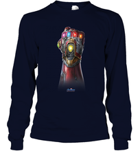 Load image into Gallery viewer, Marvel Avengers Endgame Infinity Stone Gauntlet Color Logo Long Sleeve T-Shirt
