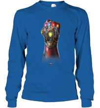 Load image into Gallery viewer, Marvel Avengers Endgame Infinity Stone Gauntlet Color Logo Long Sleeve T-Shirt
