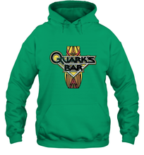 Load image into Gallery viewer, Star Trek DS9 Quark's Bar Vintage Logo Hooded Sweatshirt
