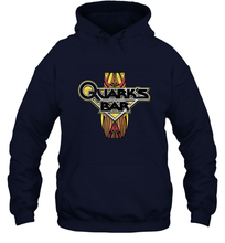 Load image into Gallery viewer, Star Trek DS9 Quark's Bar Vintage Logo Hooded Sweatshirt
