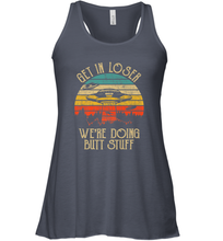 Load image into Gallery viewer, Retro Vintage Get In Loser We're Doing Butt Stuff Alien UFO Women's Racerback Tank
