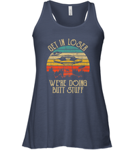 Load image into Gallery viewer, Retro Vintage Get In Loser We're Doing Butt Stuff Alien UFO Women's Racerback Tank
