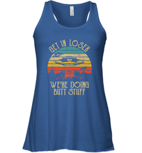 Load image into Gallery viewer, Retro Vintage Get In Loser We're Doing Butt Stuff Alien UFO Women's Racerback Tank
