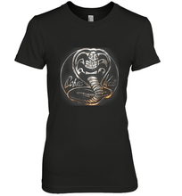 Load image into Gallery viewer, Cobra Kai Rusted Steel Snake Logo Women&#39;s Premium T-Shirt
