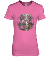 Load image into Gallery viewer, Cobra Kai Rusted Steel Snake Logo Women&#39;s Premium T-Shirt
