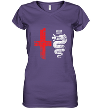 Load image into Gallery viewer, Alfa Car Drivers Stylish Grunge Logo Women's V-Neck T-Shirt
