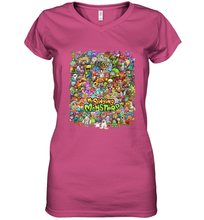 Load image into Gallery viewer, Monster Medley Women's V-Neck T-Shirt
