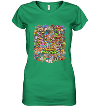 Load image into Gallery viewer, Monster Medley Women's V-Neck T-Shirt
