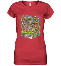 Load image into Gallery viewer, Monster Medley Women's V-Neck T-Shirt
